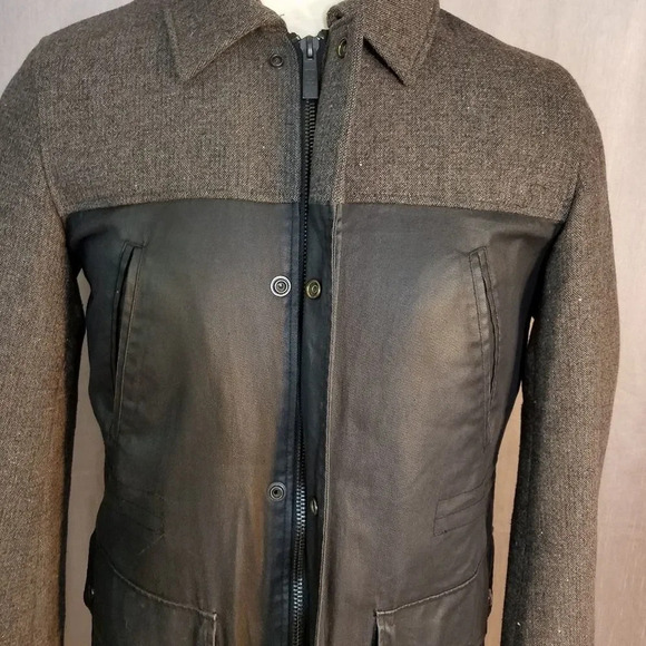 VINCE CAMUTO Tweed Wool Blend Anorak Coat Size Small - Picture 3 of 14